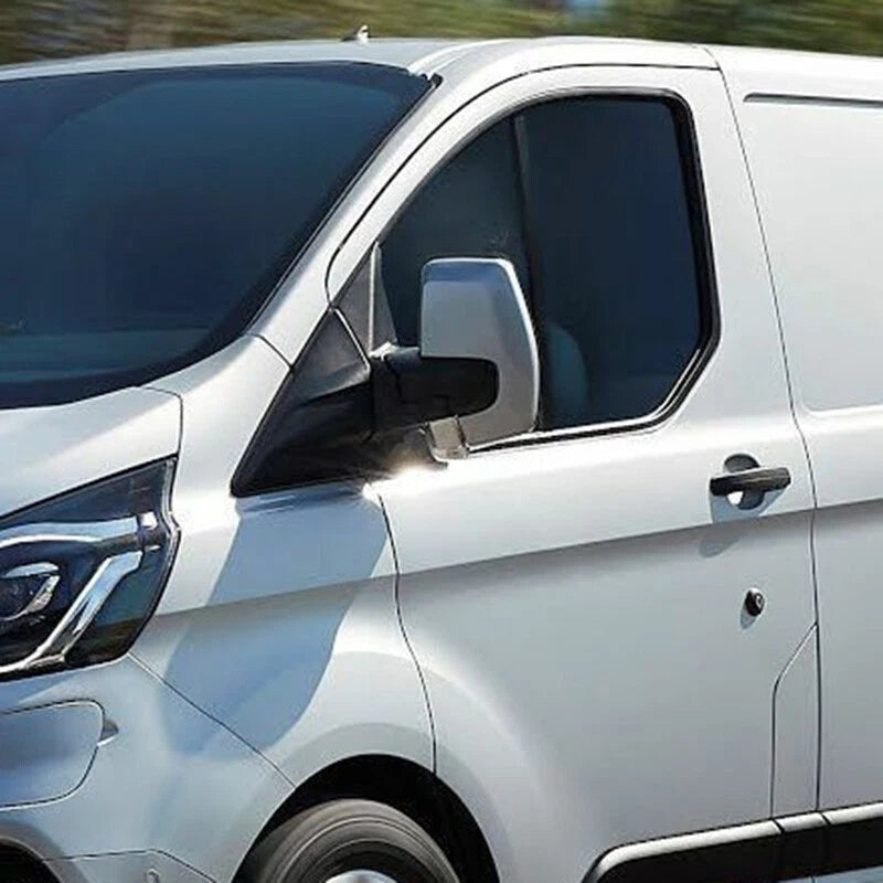 Silver Rear View Mirror Cover Cap for Ford Transit Custom (2012-2023) 2 x