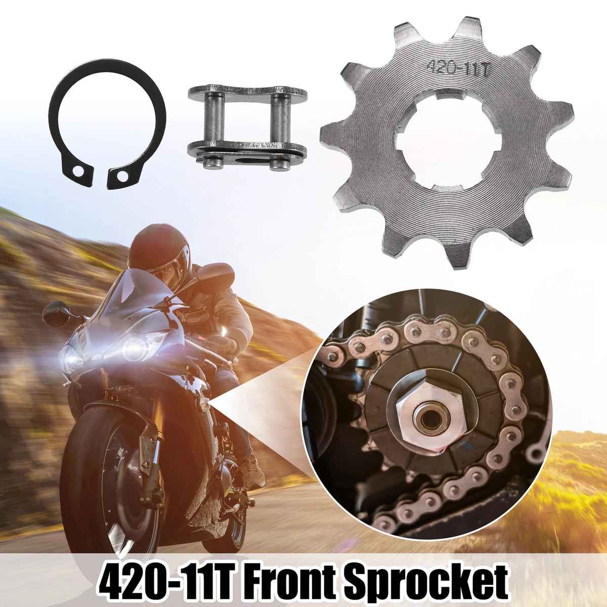 Front Engine Sprocket 420 11T 20mm for Dirt Bike Mini Bike