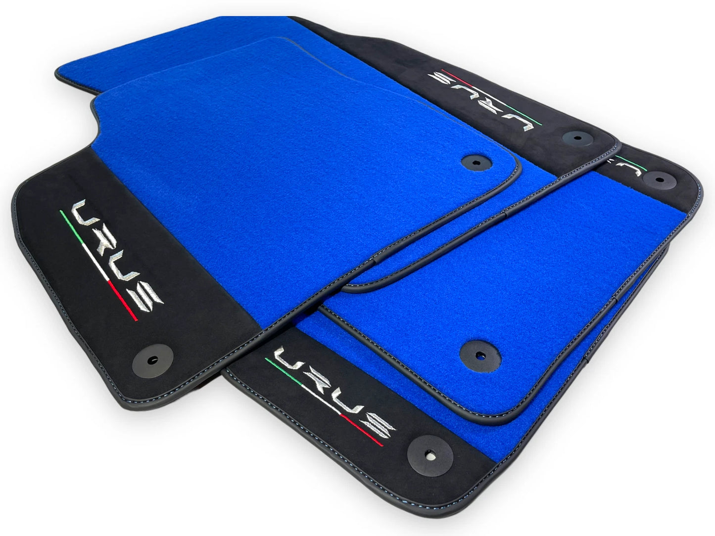 Blue Floor Mats for Lamborghini Urus with Alcantara Leather (2018-2024)