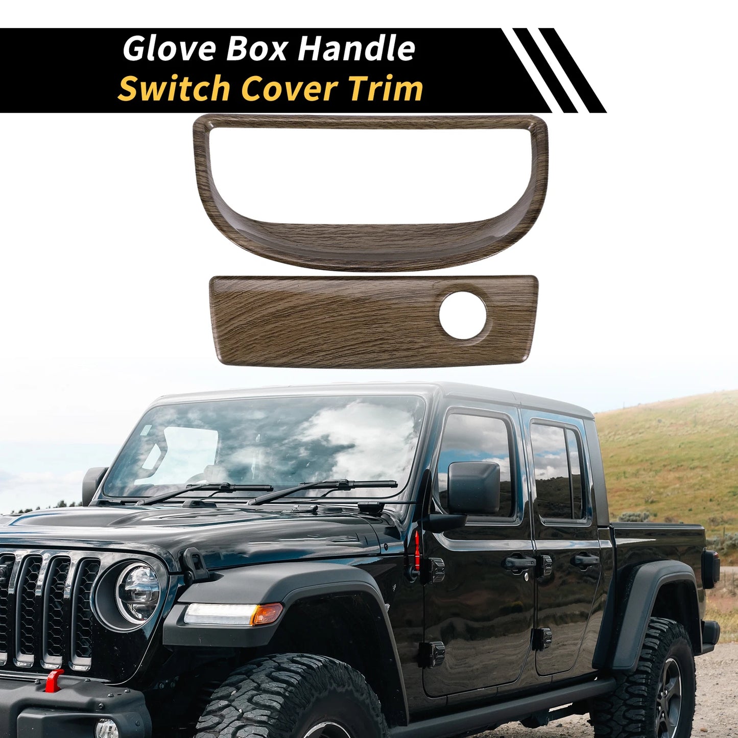 Glove Box Handle Switch Cover for Jeep Wrangler JK (2007-2017) Brown