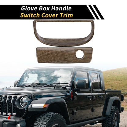 Glove Box Handle Switch Cover for Jeep Wrangler JK (2007-2017) Brown