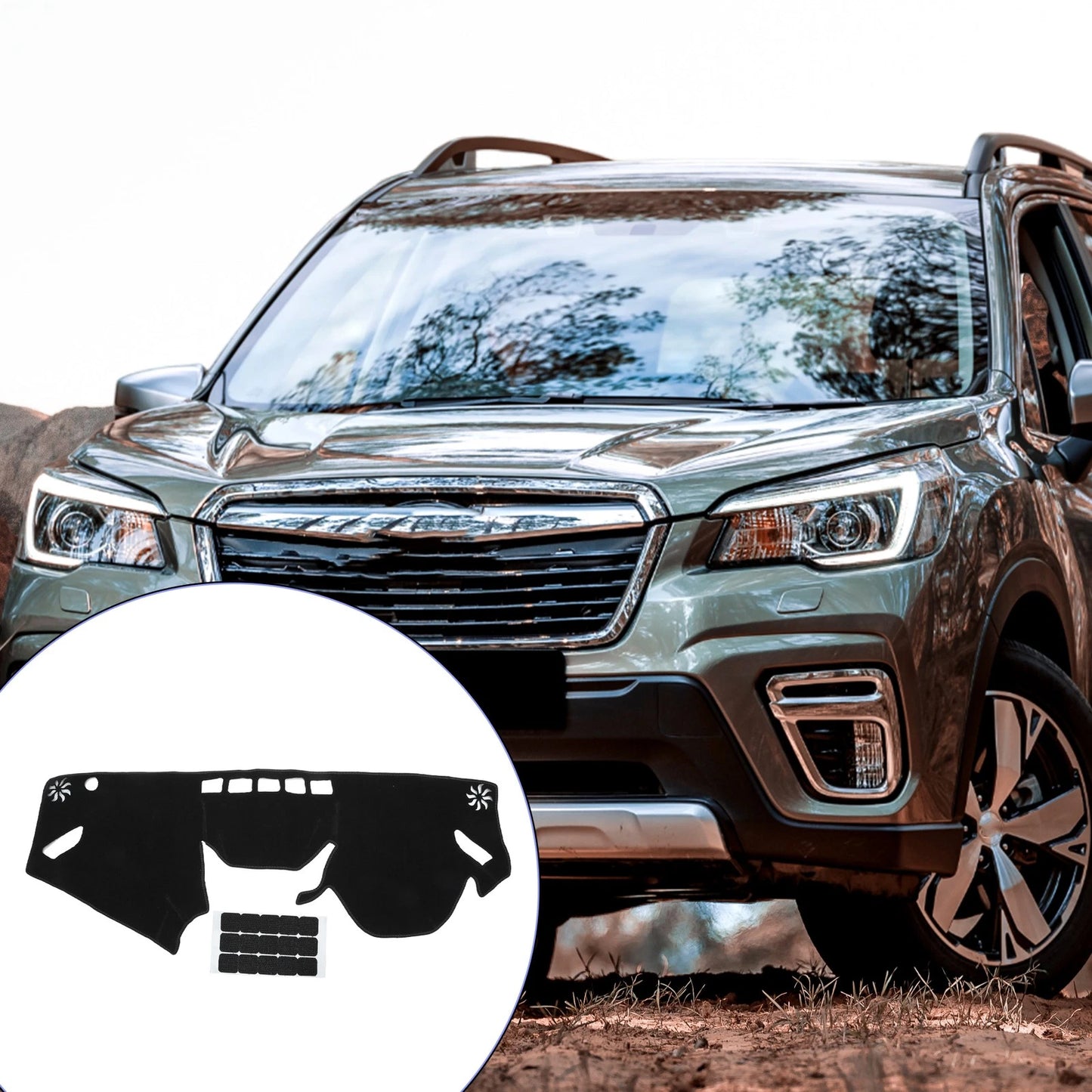 Dashboard Cover Mat for Subaru Forester (2018-2024) Black 1 Set