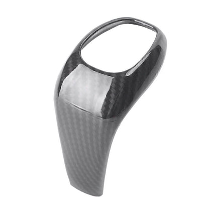 Gear Shift Knob Cover Trim for BMW X1 F48 2016-2017 Black Carbon Fiber