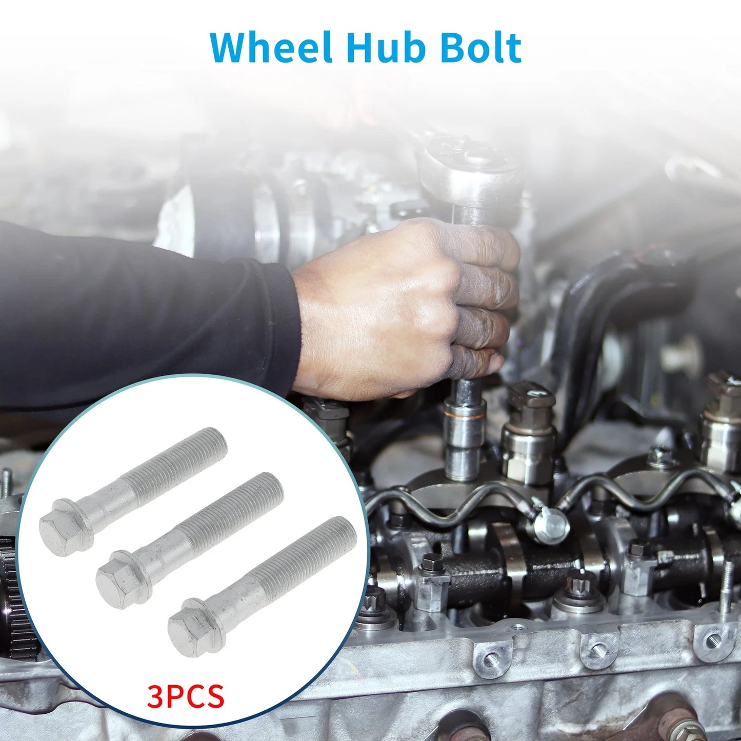 3 Pcs Wheel Hub Bolt for Chevrolet Silverado 2500 (1999-2010)