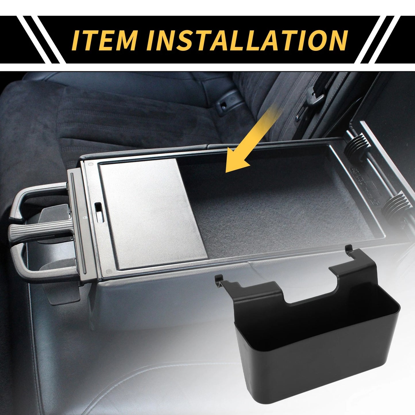 Center Console Organizer Tray for Jeep Wrangler JK JKU (2011-2018) Black