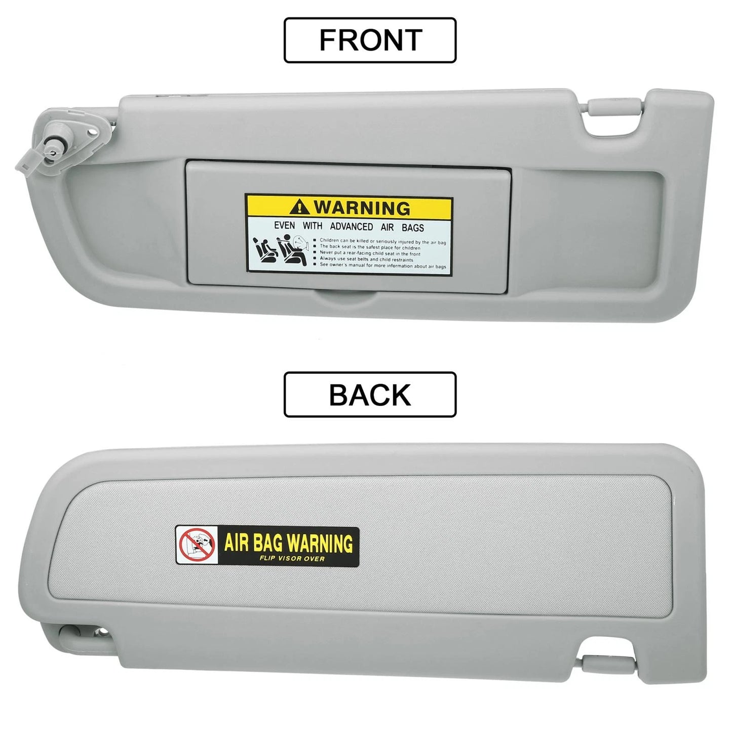 Sun Visors for Honda Civic (2006-2011) Light Gray