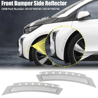Front Bumper Reflector for BMW 5 Series LCI (2011-2017) - 2 x White Lights