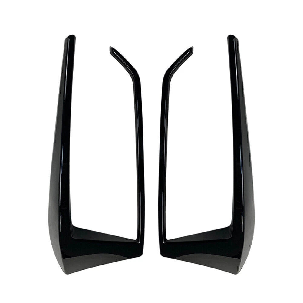 Black Rear Bumper Spoiler Fog Light Covers for VW Golf Mk7.5 (2016-2019)