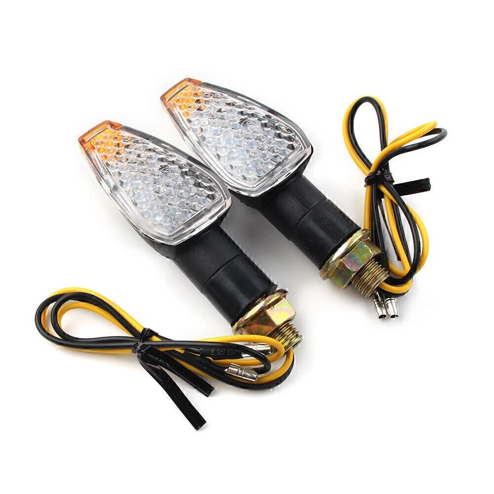 Clear LED Turn Signal Indicators for Mini 14 Motorcycle (Universal)