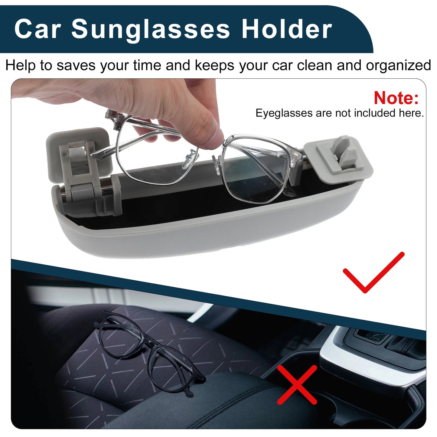 Sunglasses Case for Jeep Renegade 2015-2023 Eyeglasses Holder Storage Box