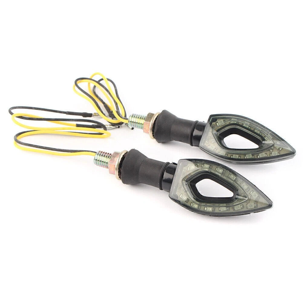2 x LED Amber Turn Signal Lights for Yamaha Motorcycle