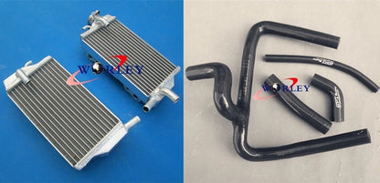 Aluminum Radiator & BLACK Silicone Y Hose for Honda CR250 CR250R (2002-2004)