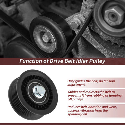 Accessory Drive Belt Idler Pulley for Chevrolet, GMC, Cadillac