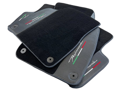 Floor Mats for Lamborghini URUS 2018-2023 Performante Carbon Fiber Leather