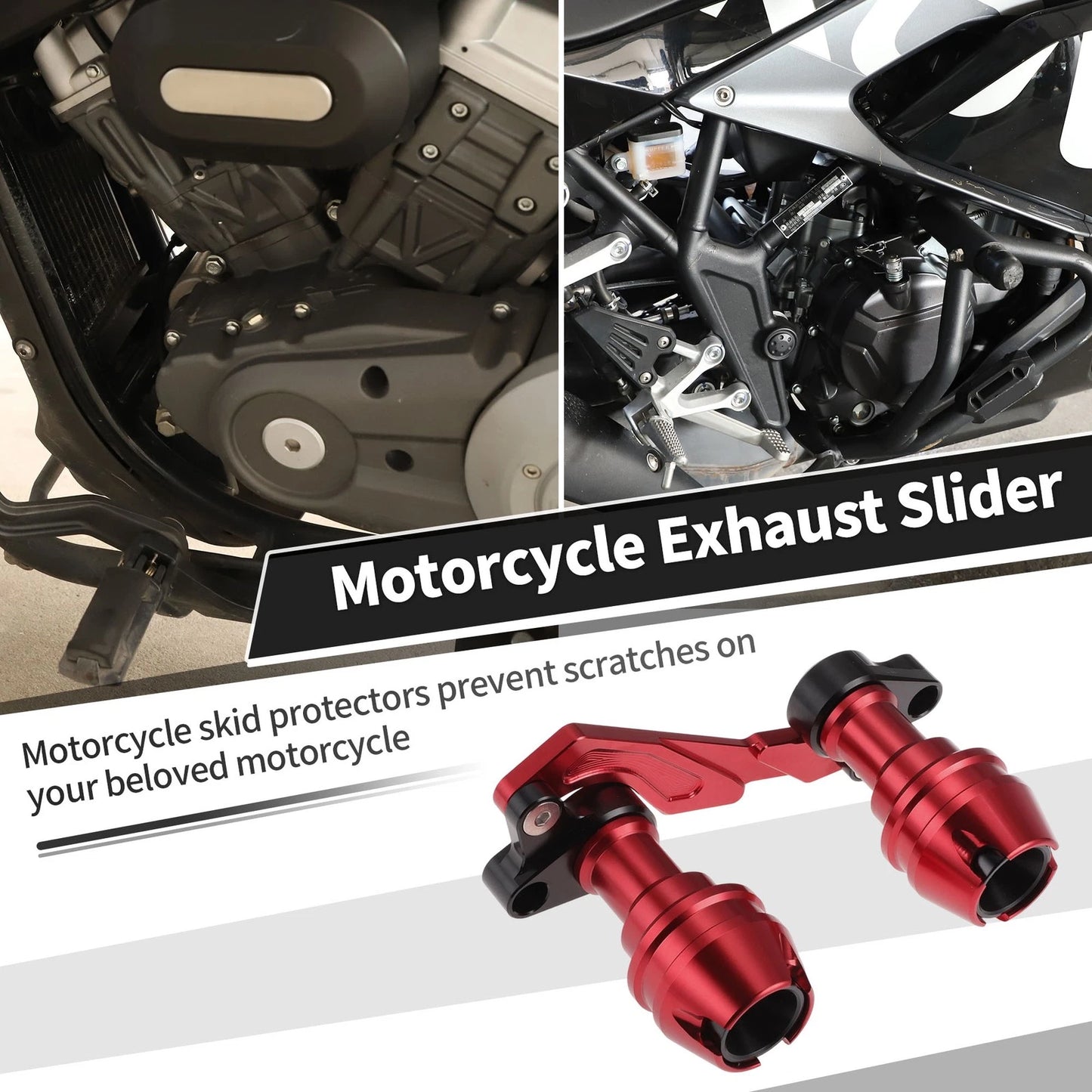 Frame Slider / 175 mm / Aluminum Alloy Red for Motorcycles