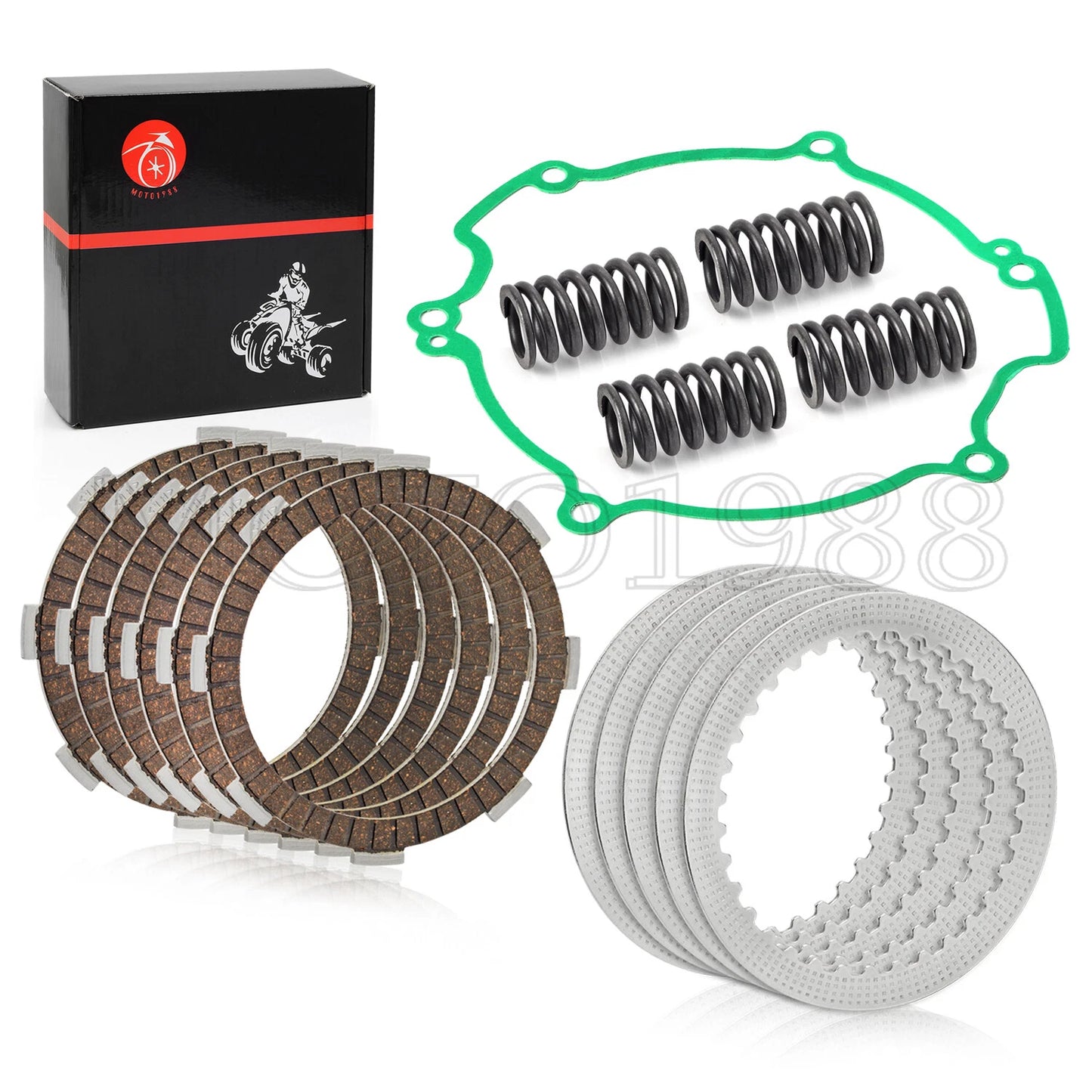 Clutch Kit Steel Friction Plates Springs Gasket for Kawasaki KX80 (1998–2000)