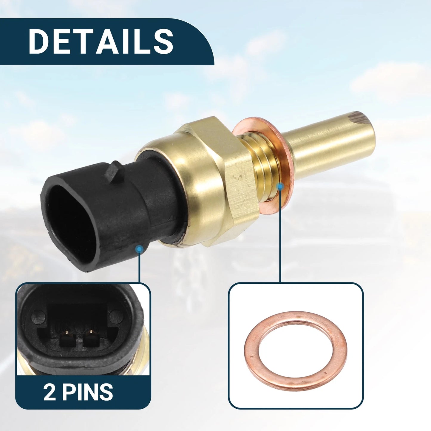 Coolant Temperature Sensor for Chevrolet Avalanche Temp Sensor (2002-2013)
