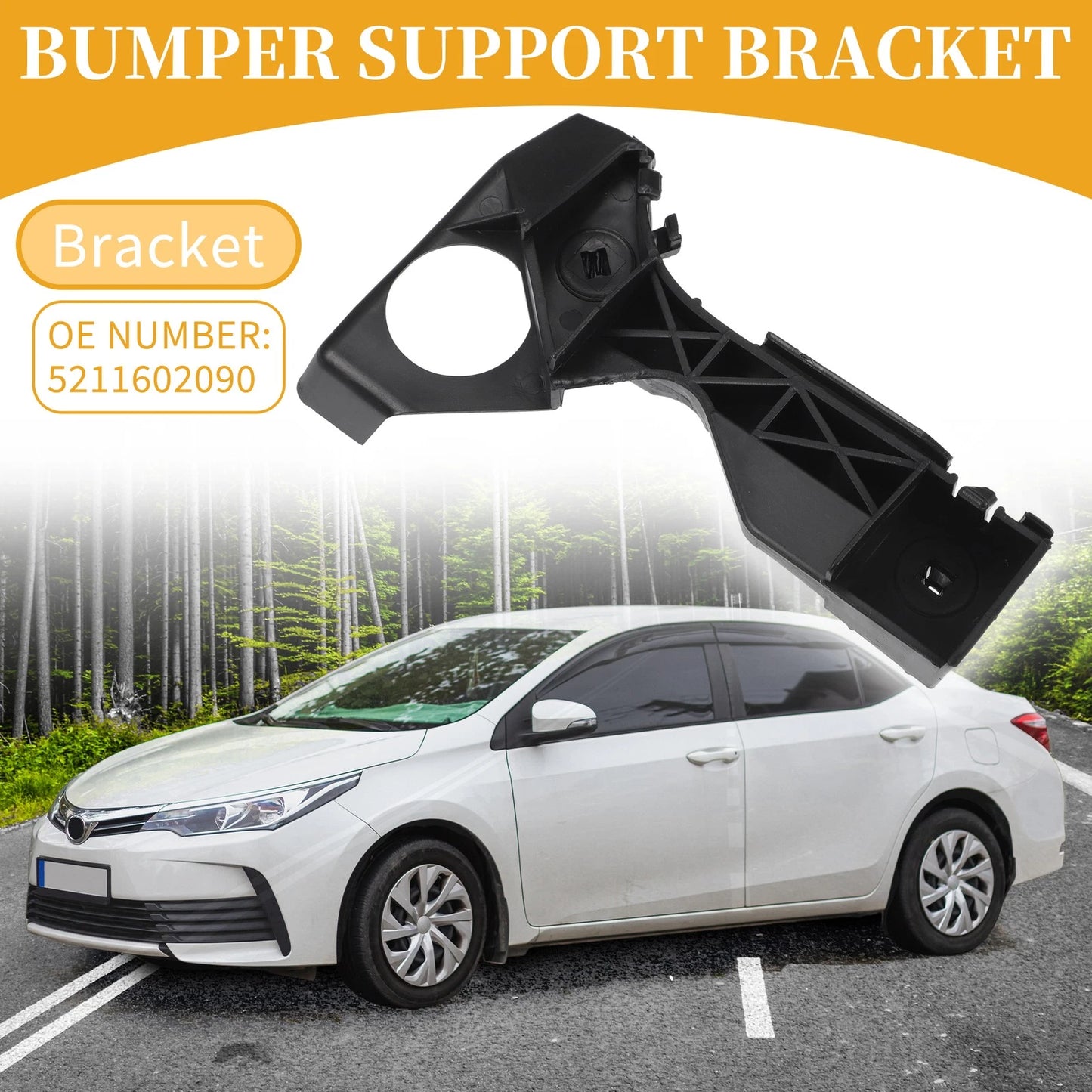 LH Side Front Bumper Support Bracket 1 Pc for Toyota Corolla (2005–2007)