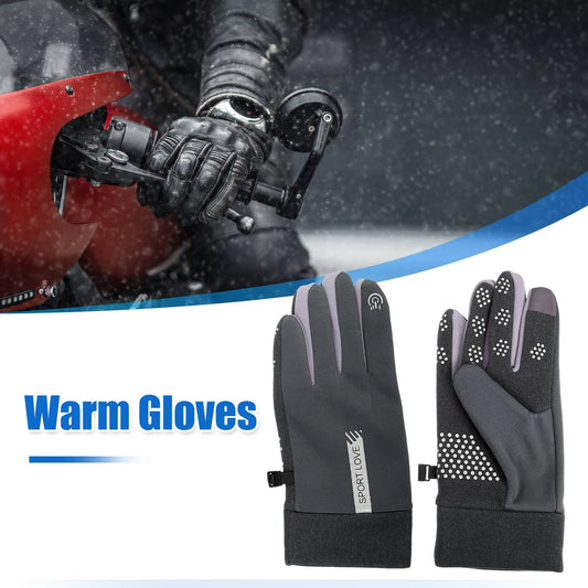 Pair Riding Warm Gloves Liners Deep Gray for Motorcycle Cycling Sporting