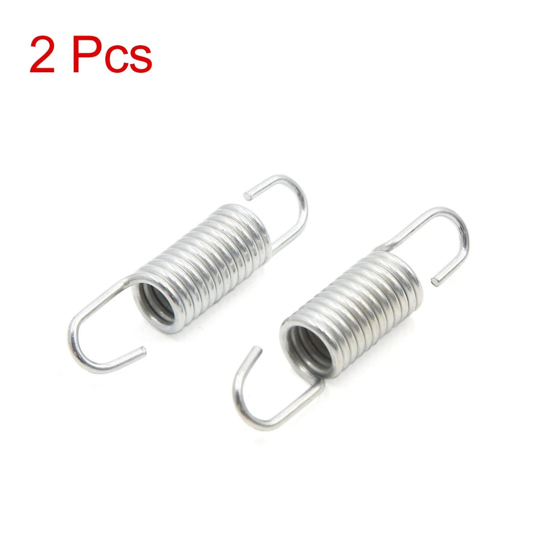 Brake Pedal Return Spring 2 x 6cm Length Silver Tone Metal Motorcycle for GS125