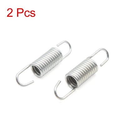 Brake Pedal Return Spring 2 x 6cm Length Silver Tone Metal Motorcycle for GS125
