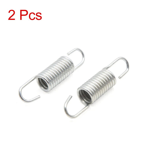 Brake Pedal Return Spring 2 x 6cm Length Silver Tone Metal Motorcycle for GS125