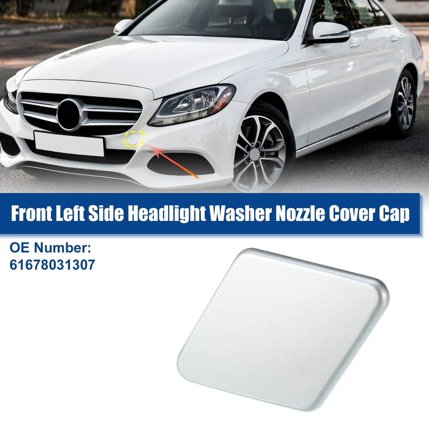 Left Front Headlight Washer Nozzle Cover for BMW 335i (2007-2013)