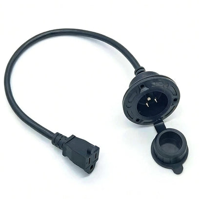 15A 125V Shore Power Receptor Rear Cover with 14AWG Wire for Outdoor RV