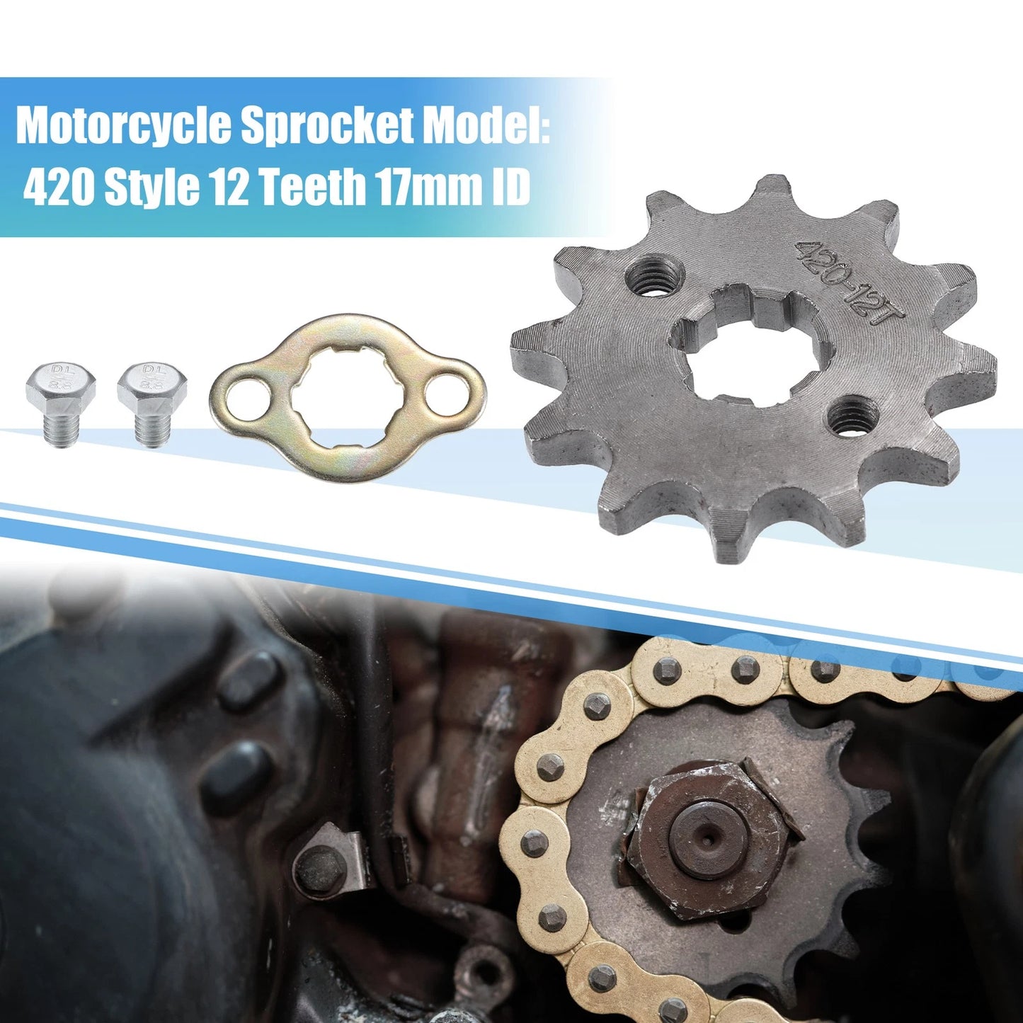 Front Engine Sprocket 12T 17mm ID for Dirt Pit Bike ATV
