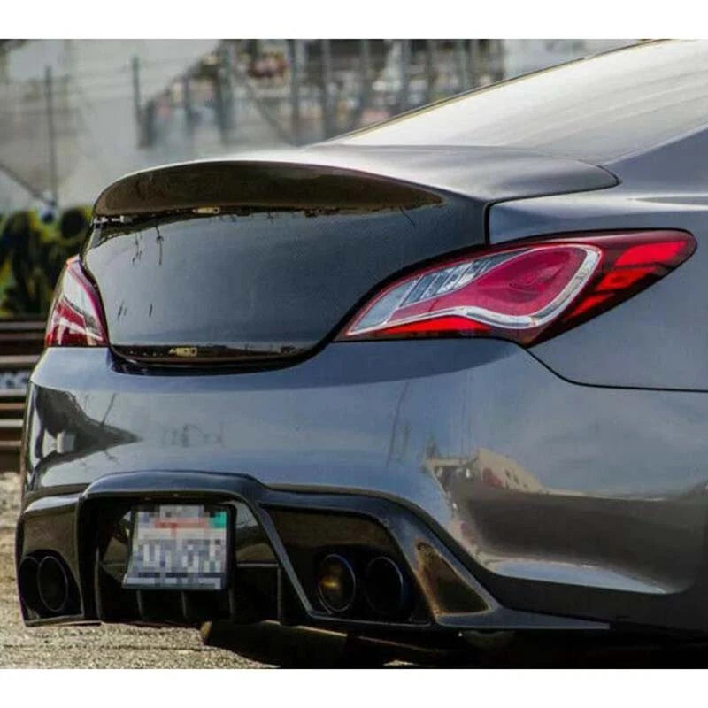 Real Carbon Fiber Trunk Boot Duckbill Lid For Hyundai Genesis Coupe 2009-2016