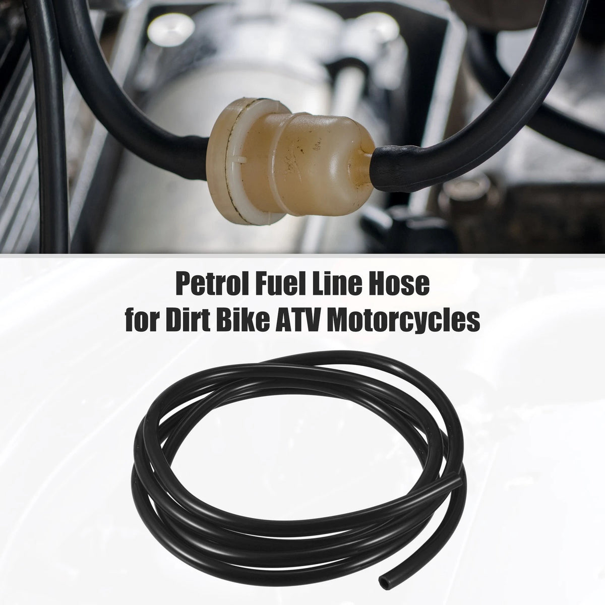 Fuel Vent Line Hose 0.31'' x 7ft Black for Motorcycle Dirt Bike