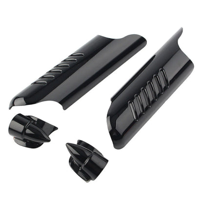 Black Front Fork Lower Leg Deflectors for Harley Touring FLHT (2000-2013)