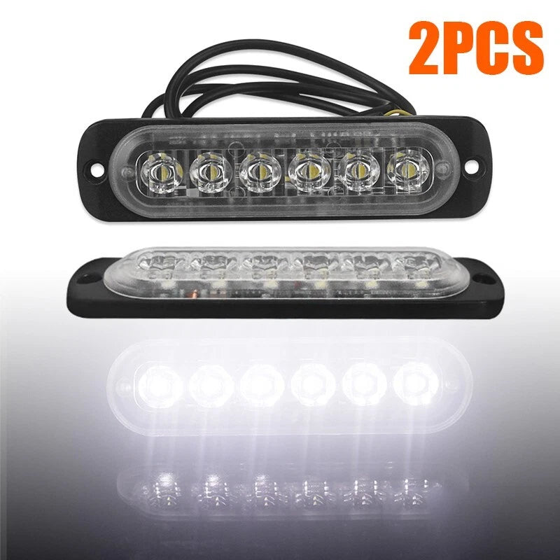 2 x 12V Off-Road Fog Lamp LED Work Light Flood Light Accessory for Universal