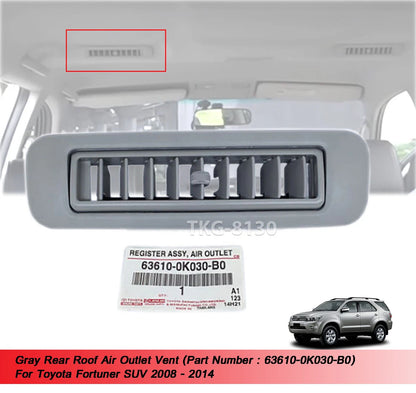 Rear Roof Air Outlet Vent for Toyota Fortuner (2008-2014)