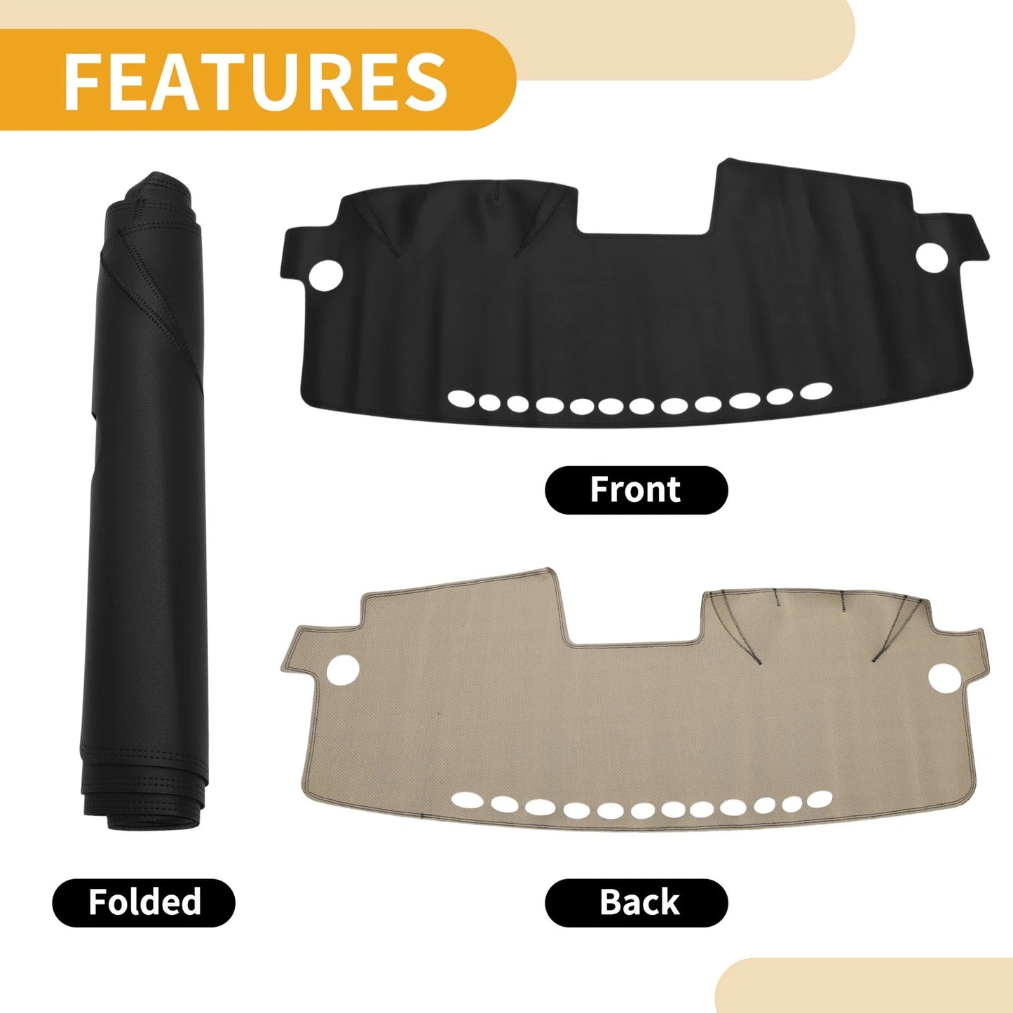 Dashboard Cover for Toyota Avensis 2005-2006 Black 1 x Anti-Slip