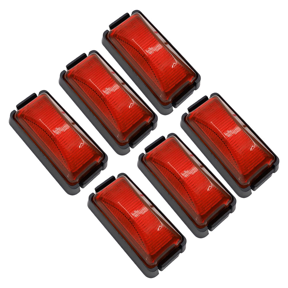 6 x LED Red Clearance Side Marker Lights for Truck Trailer Universal