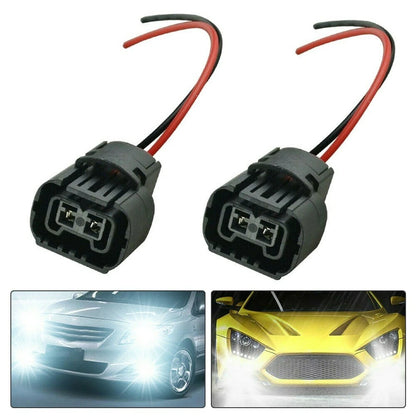 2x Fog Light Wiring Harness Female Plug Connector Pigtail for Vehicle