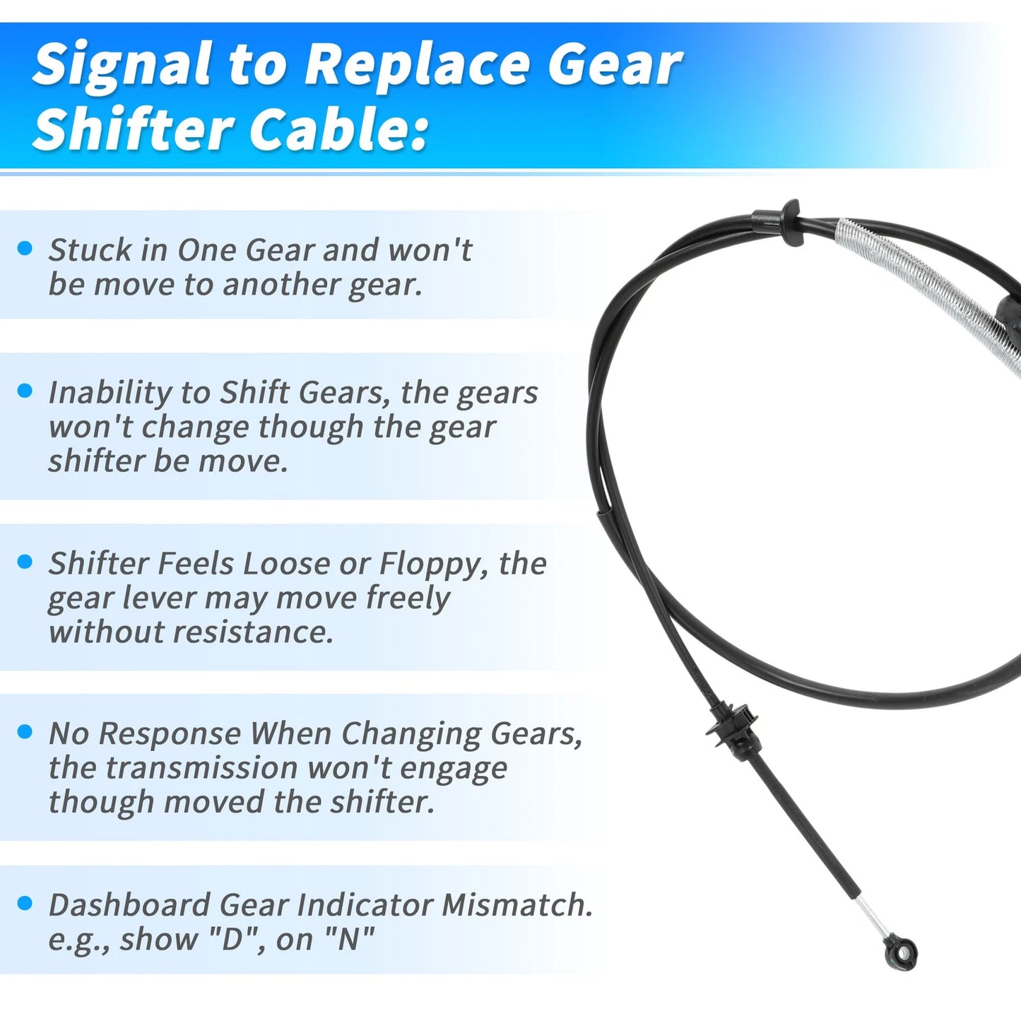 Auto Transmission Gear Shifter Cable for Ford Econoline E150 E250 E350 (2000-2005)