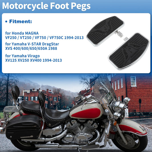 Motorcycle Front Foot Pegs 1 Pair Foot Pegs for Honda Magna VF250/VT250/VF750 (1994–2013)