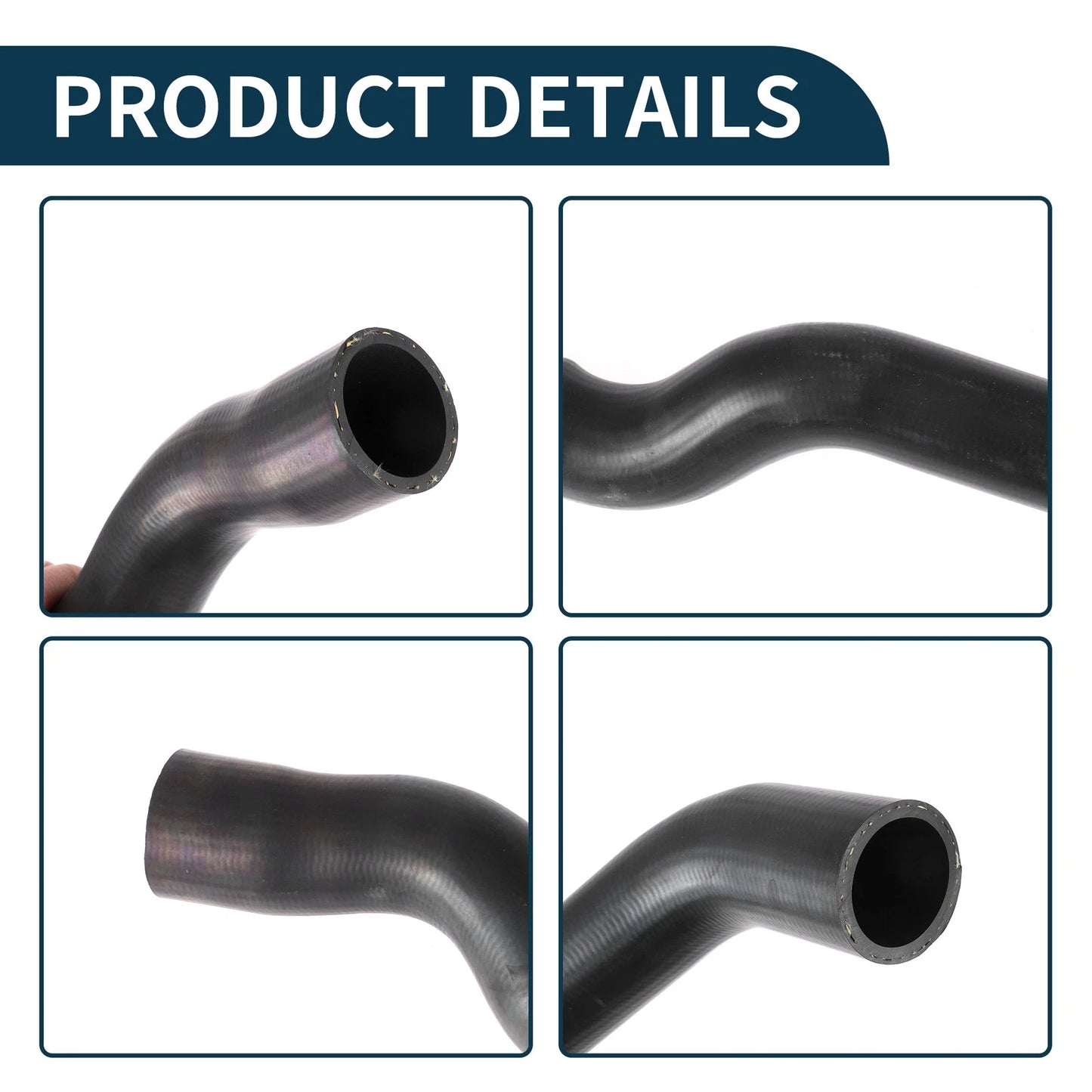 Radiator Hose Water Pipe for Volvo S80 (1999-2005) Rubber Black 1 Pcs