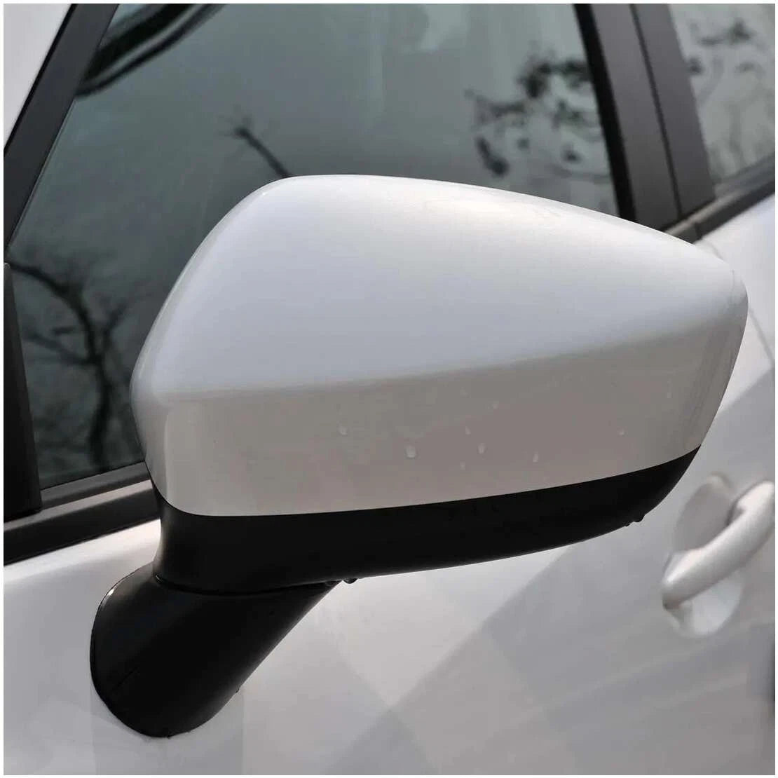 White Rearview Mirror Cover Left Side for Mazda CX-5 2013-2014