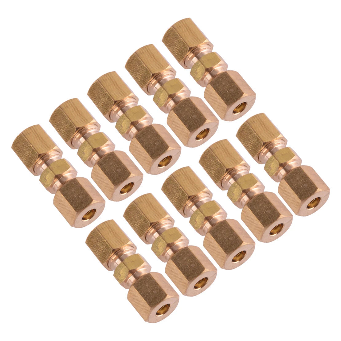 10Pcs Brass Brake Line Compression Fittings for 3/16" Tubing