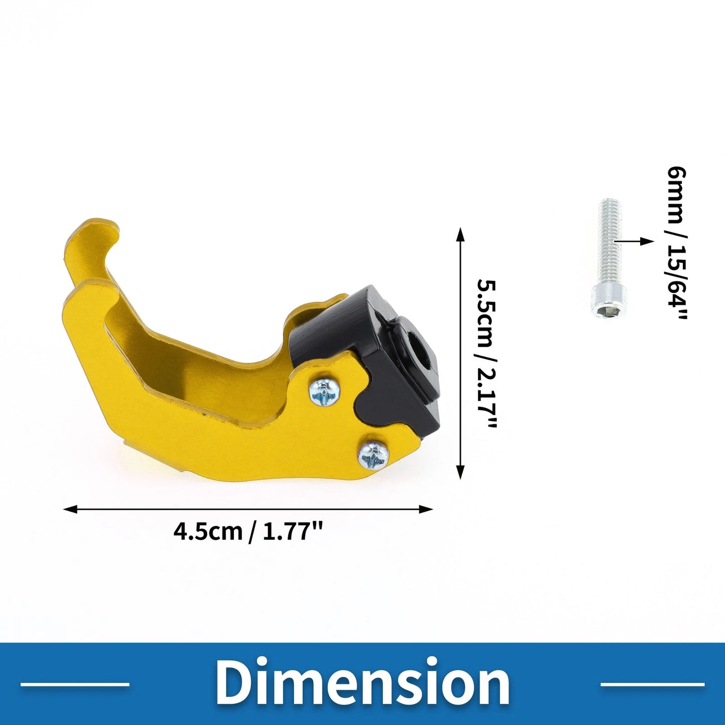 Handlebar Hook Claw-Shaped Aluminum Alloy Gold Tone for Motorcycle