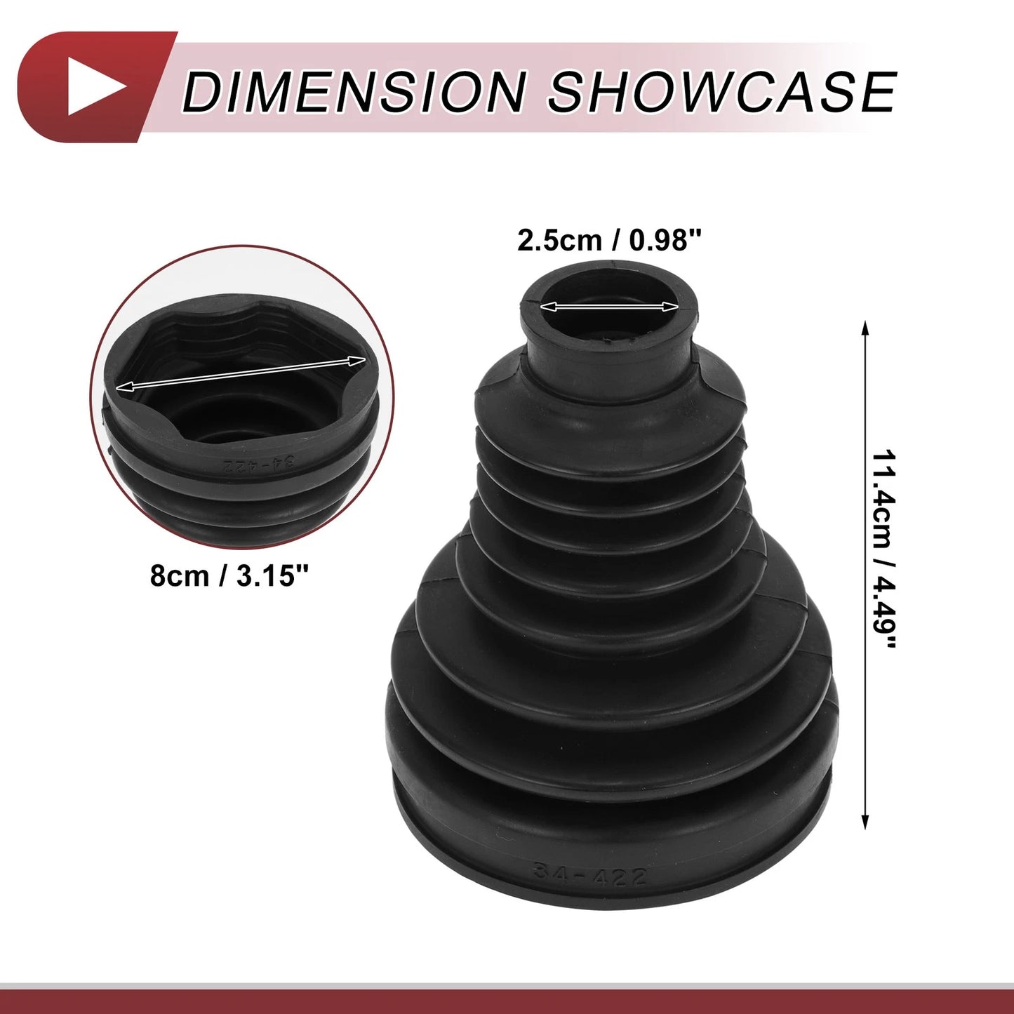 Inner CV Joint Boot Kit with Clamps for BMW X3 (2004 - 2010)