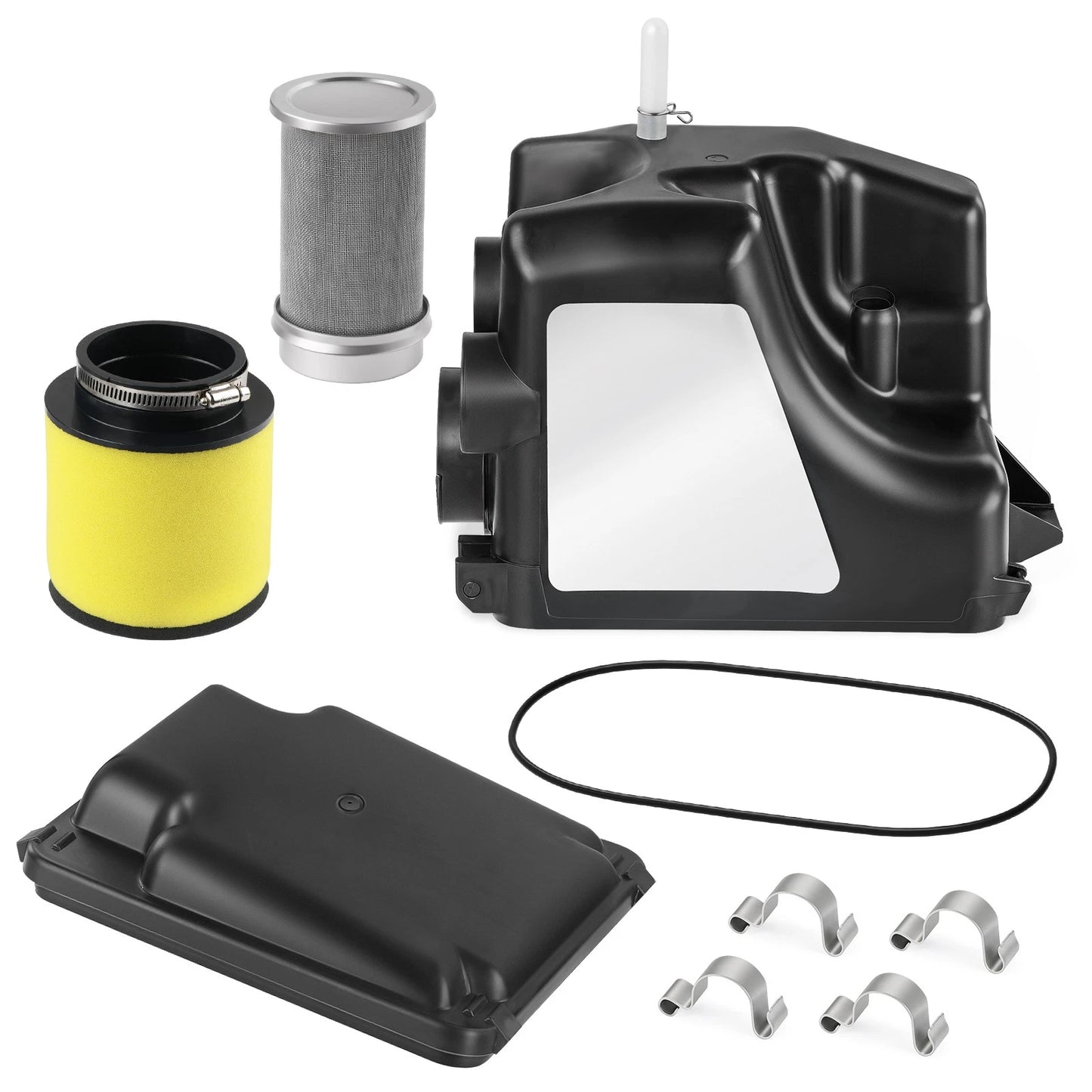 Air Filter Kit w/ Air Box Case + Cover + Seal Clip for Honda TRX 250X/300X/300EX
