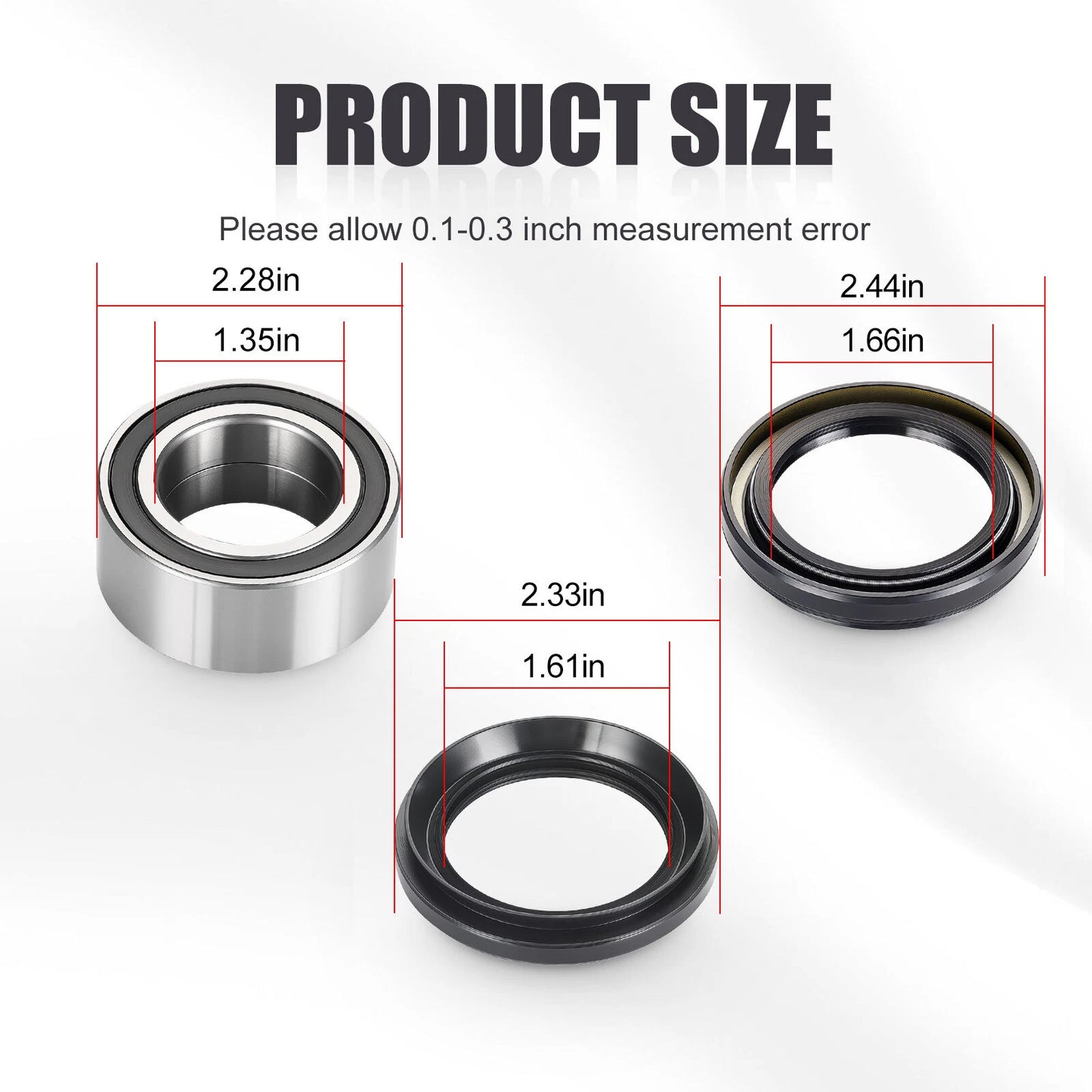 Rear Wheel Bearings & Seals Kit for Honda Rincon 650 TRX650 (2003-2005)