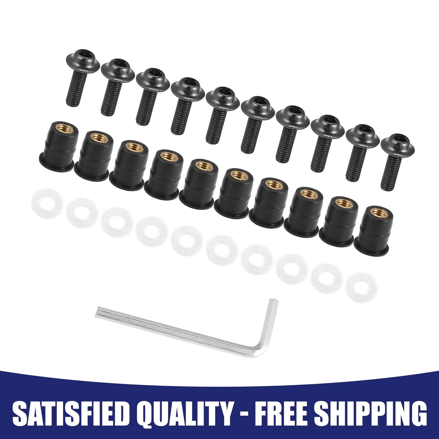 Windscreen Screws Fairing Mounting Nuts 10 x for M5 Motorcycle