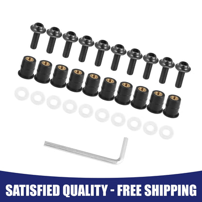 Windscreen Screws Fairing Mounting Nuts 10 x for M5 Motorcycle