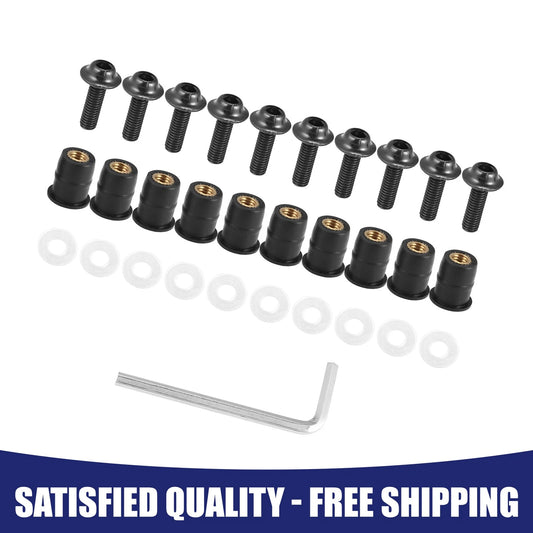 Windscreen Screws Fairing Mounting Nuts 10 x for M5 Motorcycle