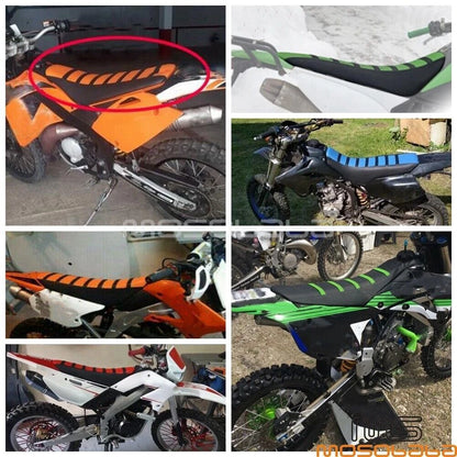 Black Ribbed Gripper Seat Cover for Honda CR125 CR250R CRF150F CRF230F
